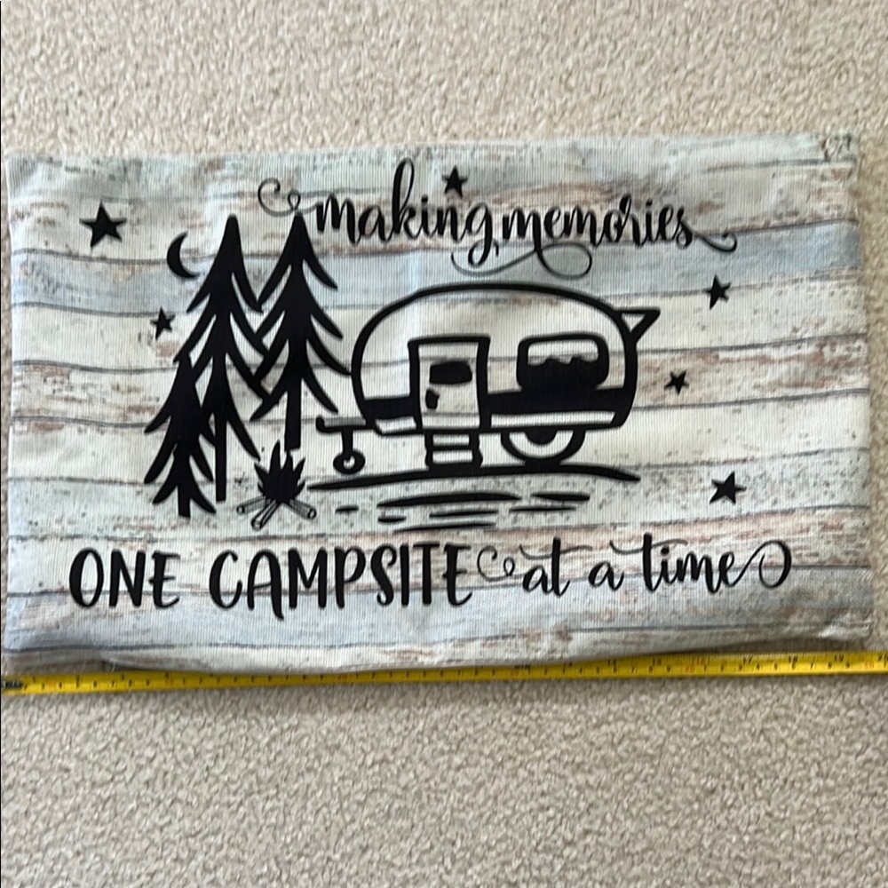 Rustic Camping Themed Pillow Cover